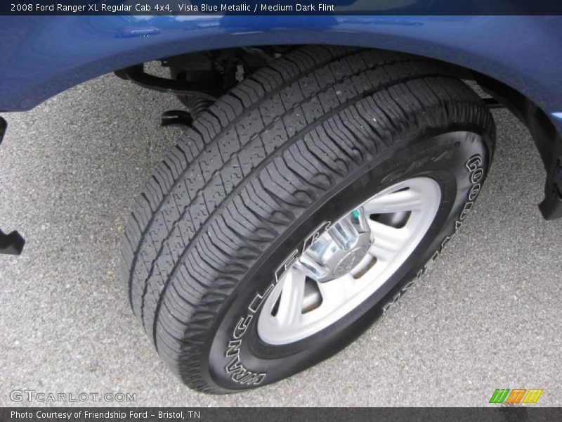 Vista Blue Metallic / Medium Dark Flint 2008 Ford Ranger XL Regular Cab 4x4