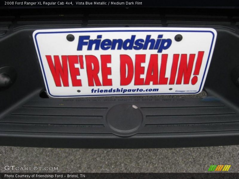 Vista Blue Metallic / Medium Dark Flint 2008 Ford Ranger XL Regular Cab 4x4