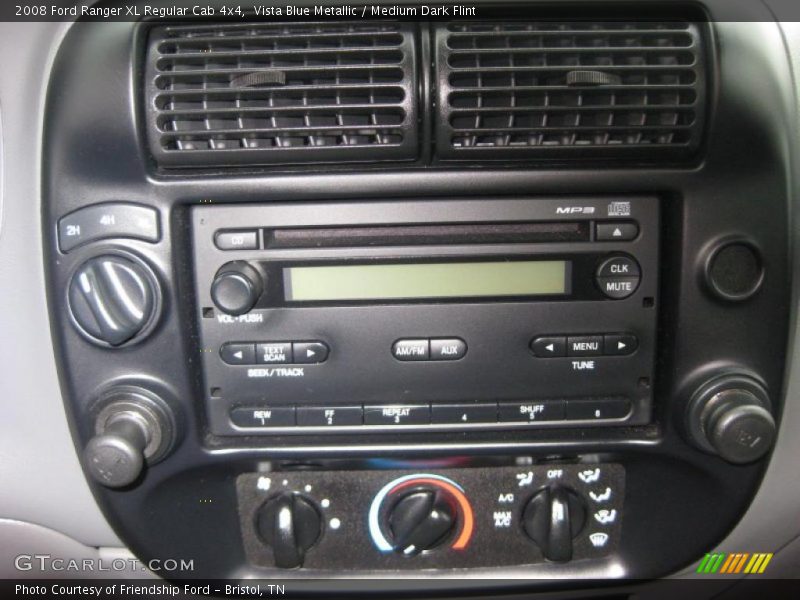 Controls of 2008 Ranger XL Regular Cab 4x4