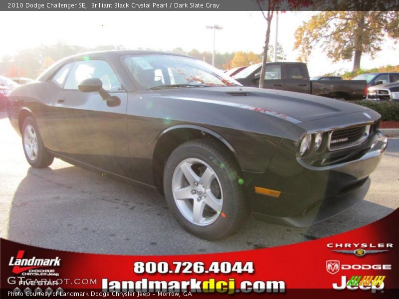 Brilliant Black Crystal Pearl / Dark Slate Gray 2010 Dodge Challenger SE