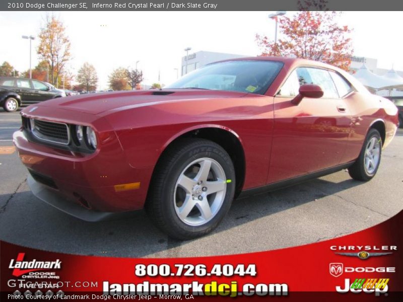 Inferno Red Crystal Pearl / Dark Slate Gray 2010 Dodge Challenger SE