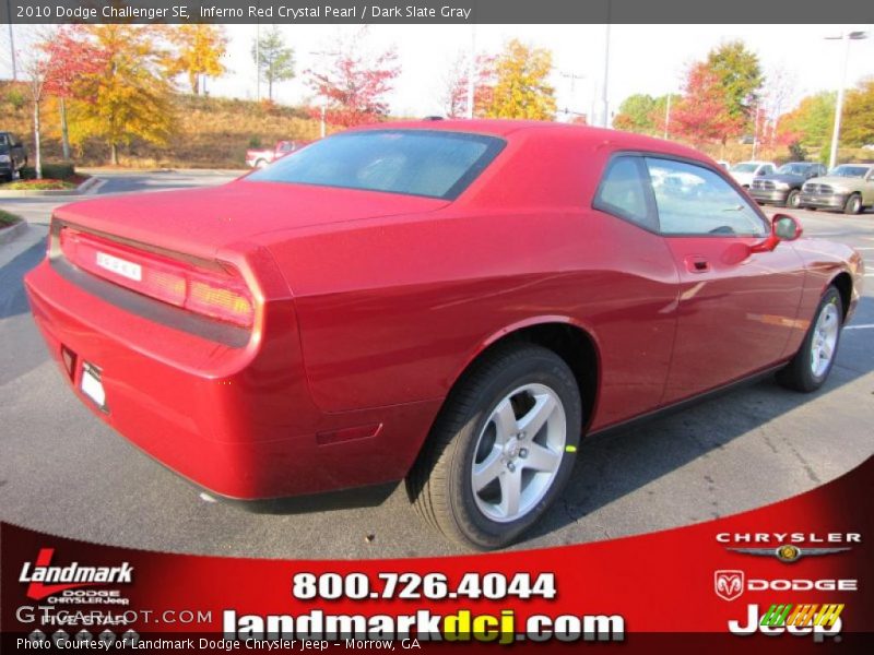 Inferno Red Crystal Pearl / Dark Slate Gray 2010 Dodge Challenger SE