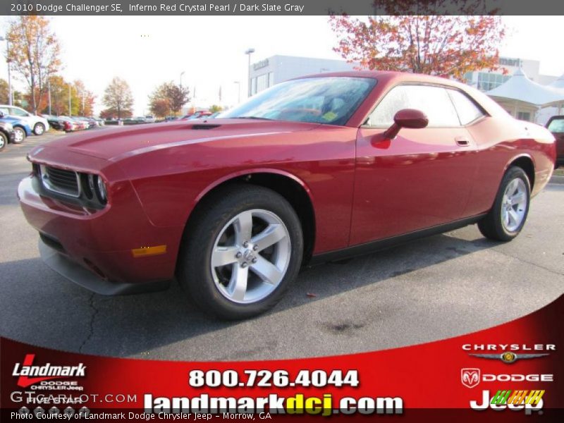 Inferno Red Crystal Pearl / Dark Slate Gray 2010 Dodge Challenger SE