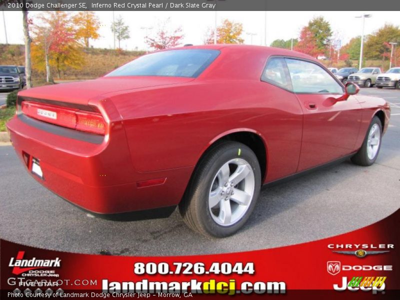 Inferno Red Crystal Pearl / Dark Slate Gray 2010 Dodge Challenger SE