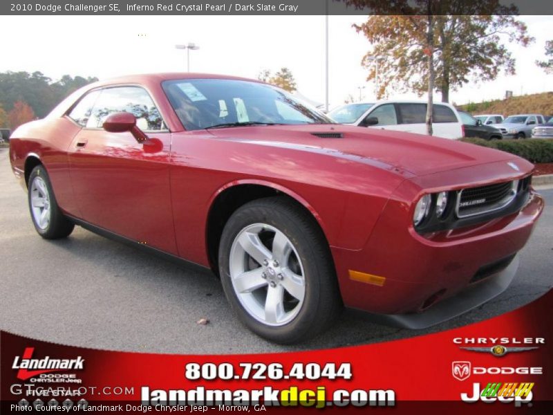 Inferno Red Crystal Pearl / Dark Slate Gray 2010 Dodge Challenger SE