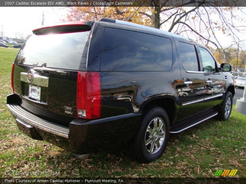 Black Raven / Cocoa/Light Cashmere 2007 Cadillac Escalade ESV AWD
