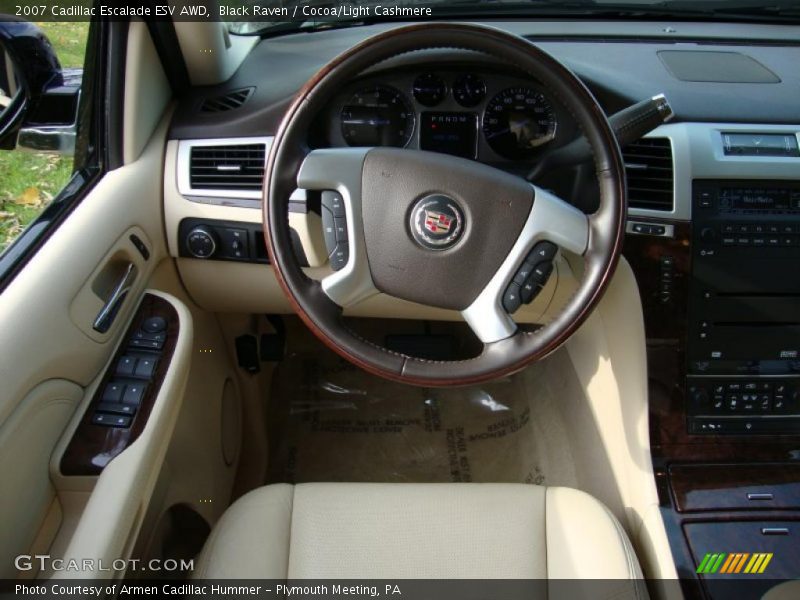 Black Raven / Cocoa/Light Cashmere 2007 Cadillac Escalade ESV AWD