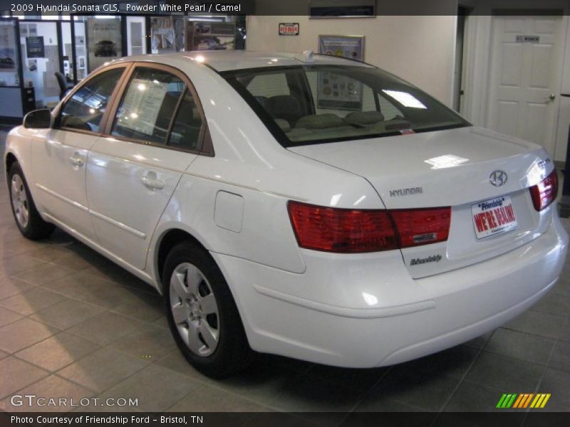 Powder White Pearl / Camel 2009 Hyundai Sonata GLS