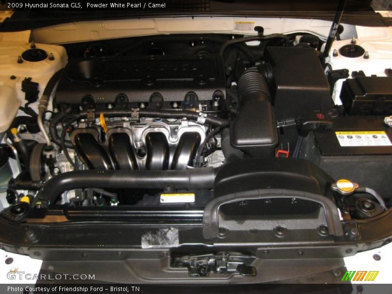 Powder White Pearl / Camel 2009 Hyundai Sonata GLS