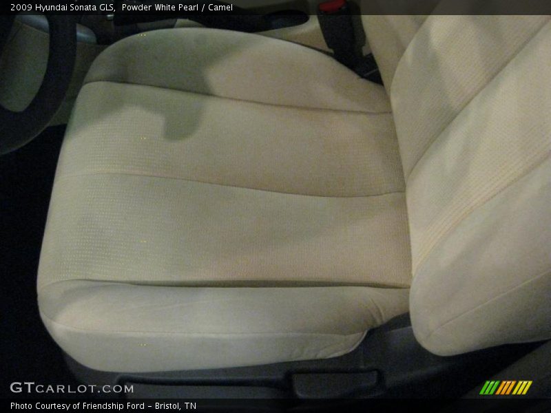 Powder White Pearl / Camel 2009 Hyundai Sonata GLS