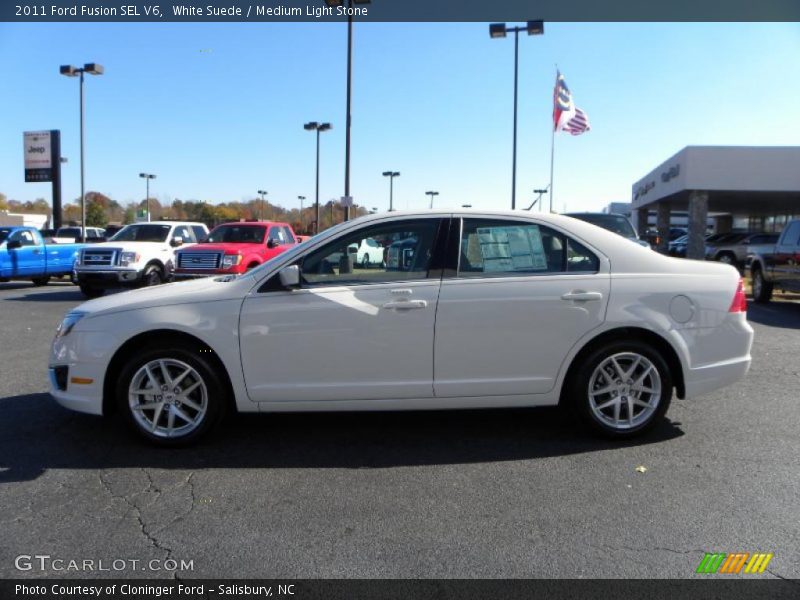 White Suede / Medium Light Stone 2011 Ford Fusion SEL V6