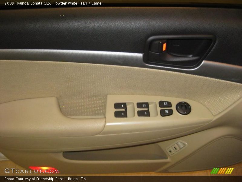 Powder White Pearl / Camel 2009 Hyundai Sonata GLS