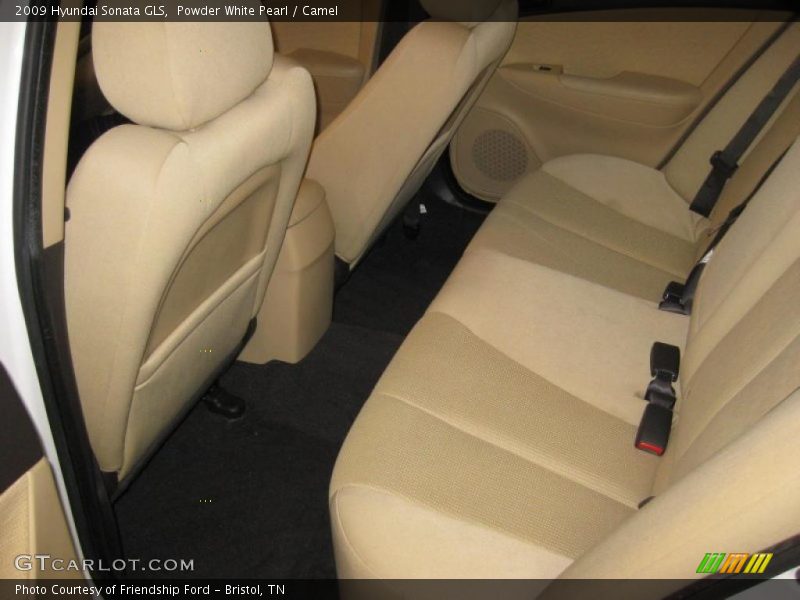Powder White Pearl / Camel 2009 Hyundai Sonata GLS