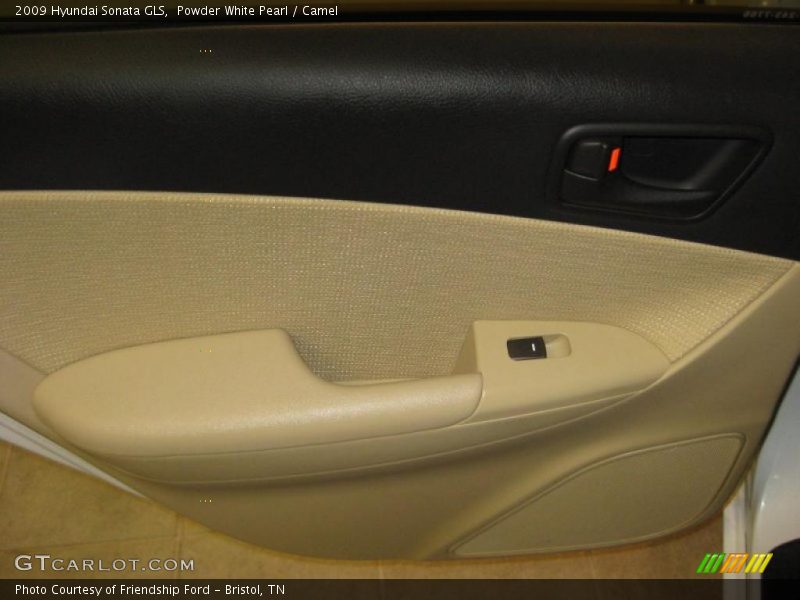 Powder White Pearl / Camel 2009 Hyundai Sonata GLS
