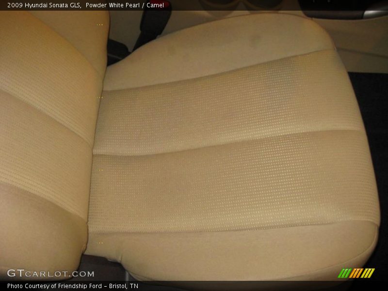 Powder White Pearl / Camel 2009 Hyundai Sonata GLS