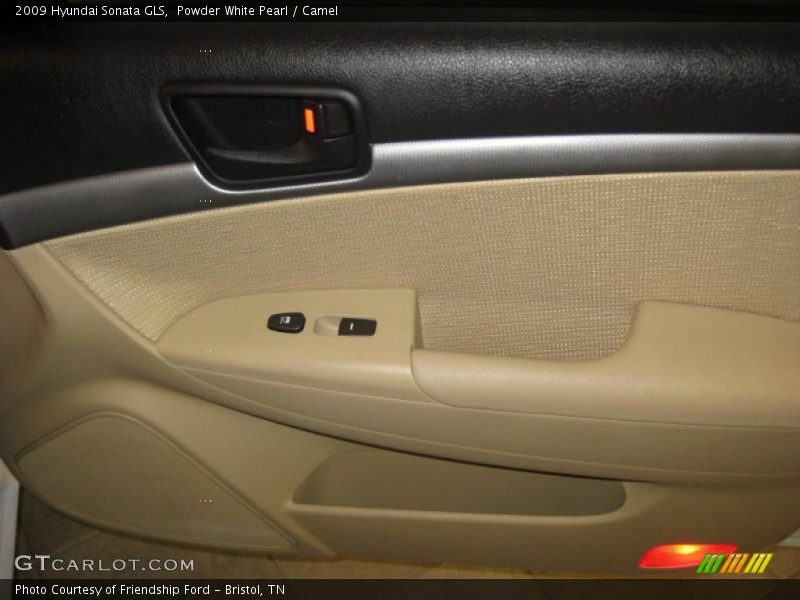Powder White Pearl / Camel 2009 Hyundai Sonata GLS