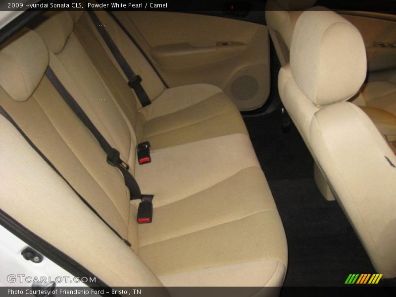 Powder White Pearl / Camel 2009 Hyundai Sonata GLS