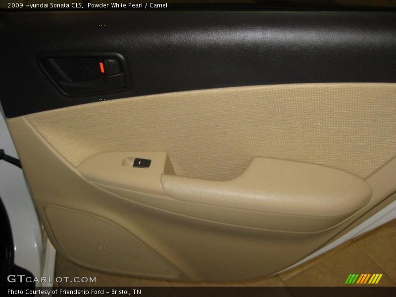 Powder White Pearl / Camel 2009 Hyundai Sonata GLS