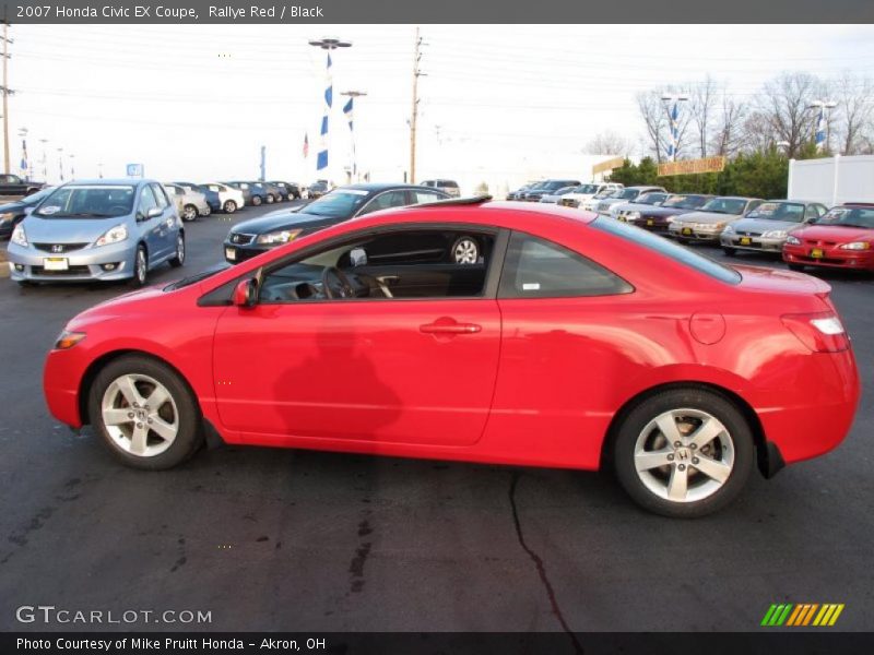 Rallye Red / Black 2007 Honda Civic EX Coupe