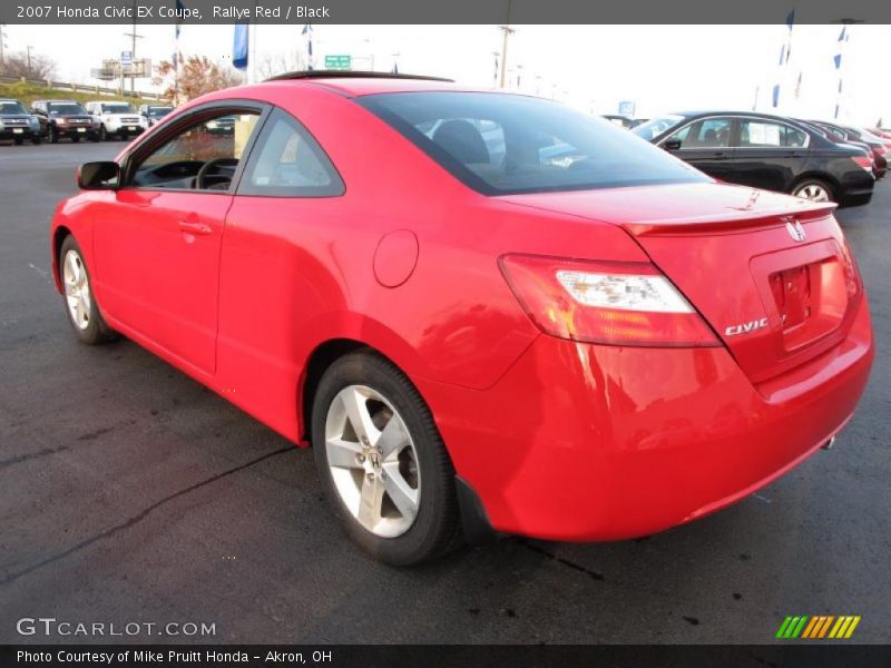 Rallye Red / Black 2007 Honda Civic EX Coupe