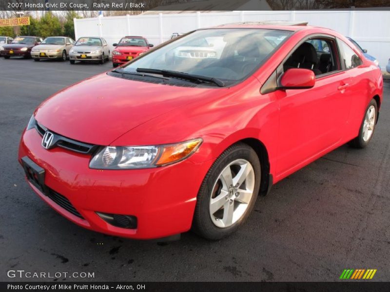 Rallye Red / Black 2007 Honda Civic EX Coupe