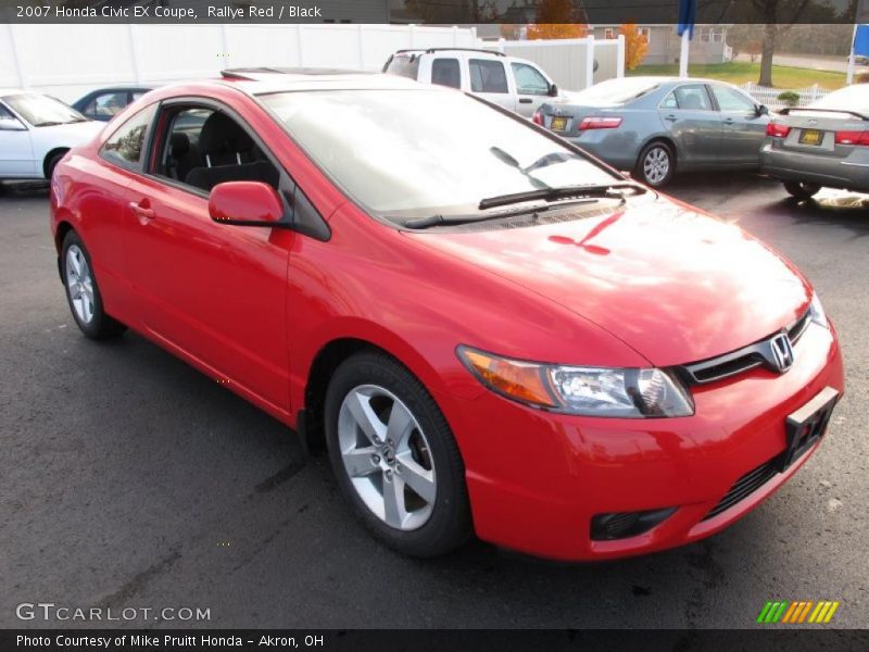 Rallye Red / Black 2007 Honda Civic EX Coupe