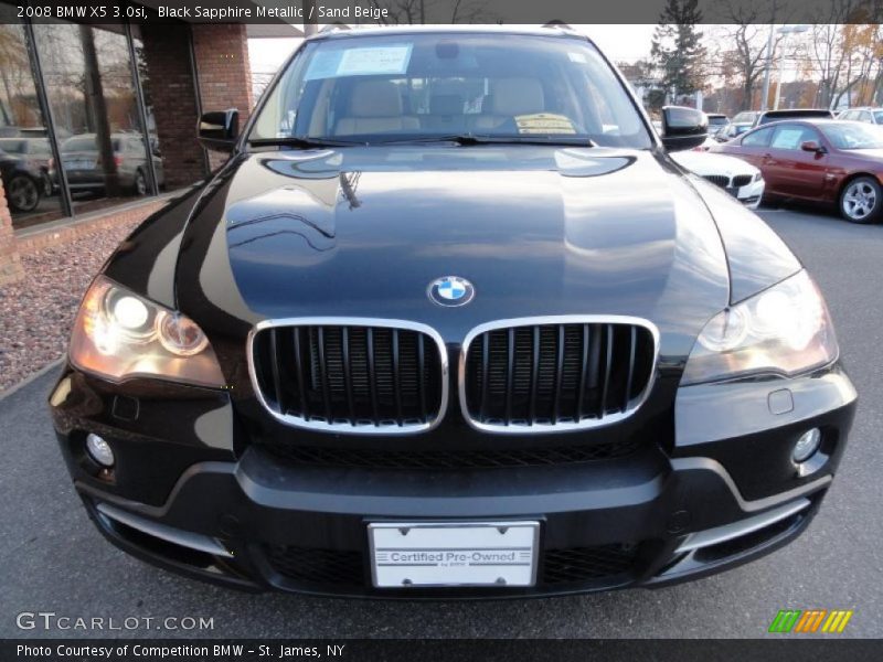 Black Sapphire Metallic / Sand Beige 2008 BMW X5 3.0si
