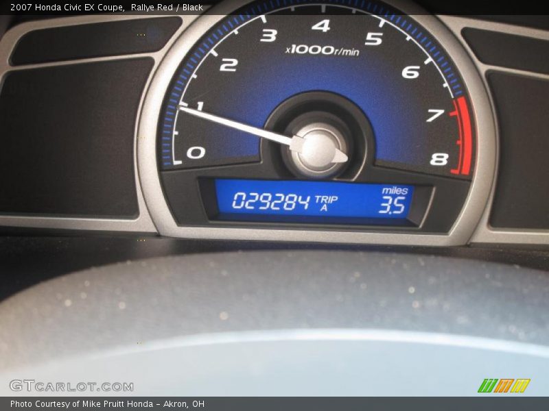 Rallye Red / Black 2007 Honda Civic EX Coupe