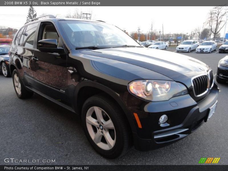 Black Sapphire Metallic / Sand Beige 2008 BMW X5 3.0si