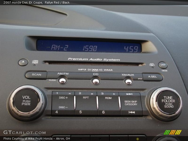 Rallye Red / Black 2007 Honda Civic EX Coupe