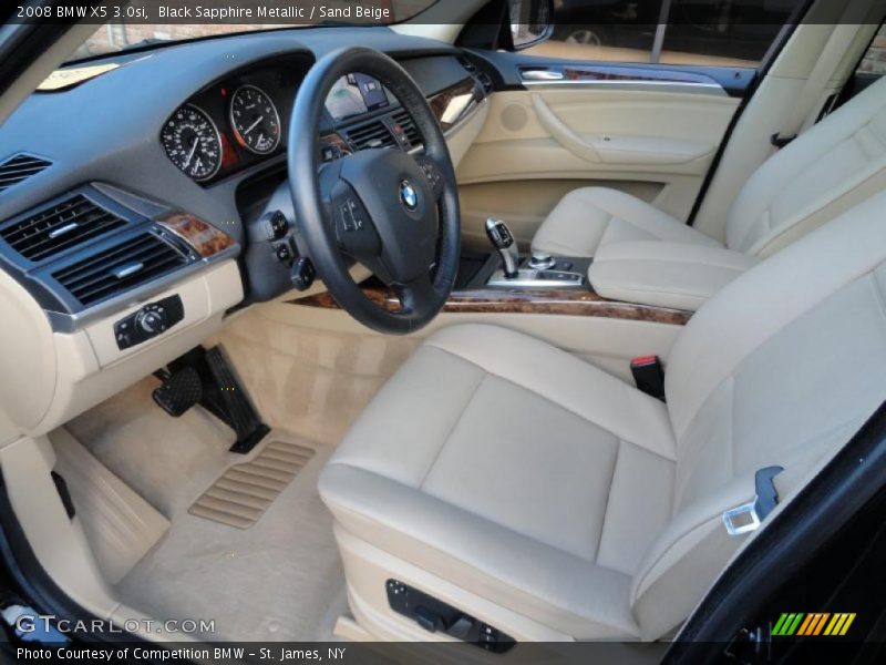Black Sapphire Metallic / Sand Beige 2008 BMW X5 3.0si