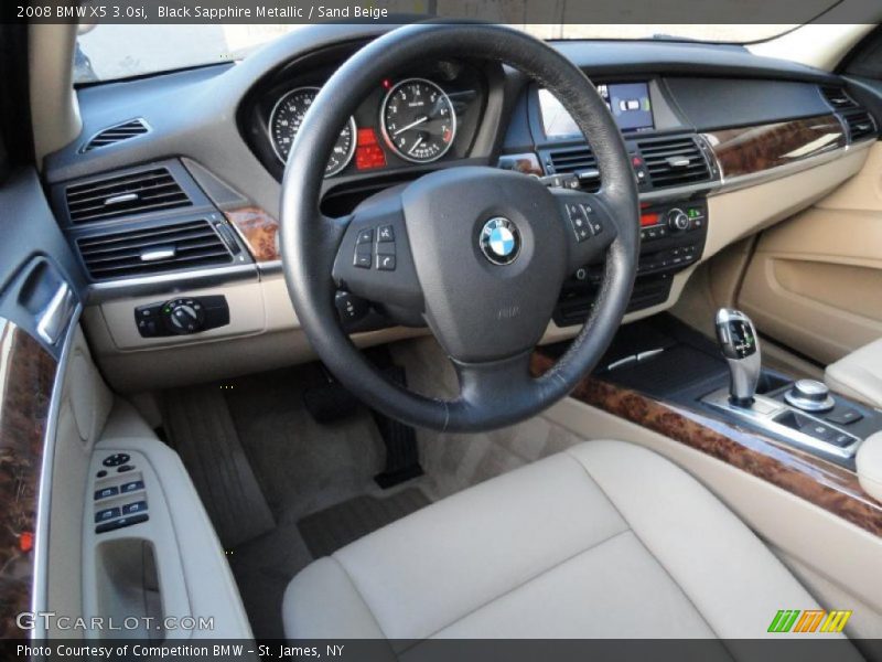Black Sapphire Metallic / Sand Beige 2008 BMW X5 3.0si