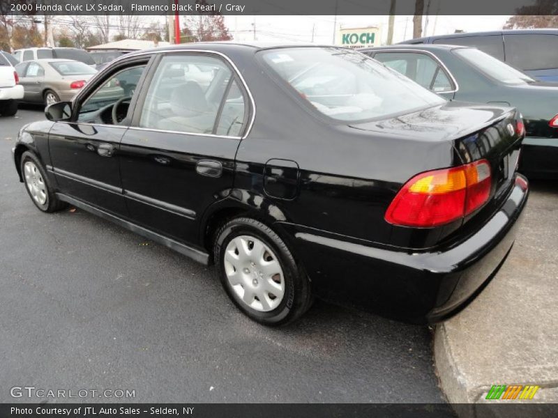 Flamenco Black Pearl / Gray 2000 Honda Civic LX Sedan