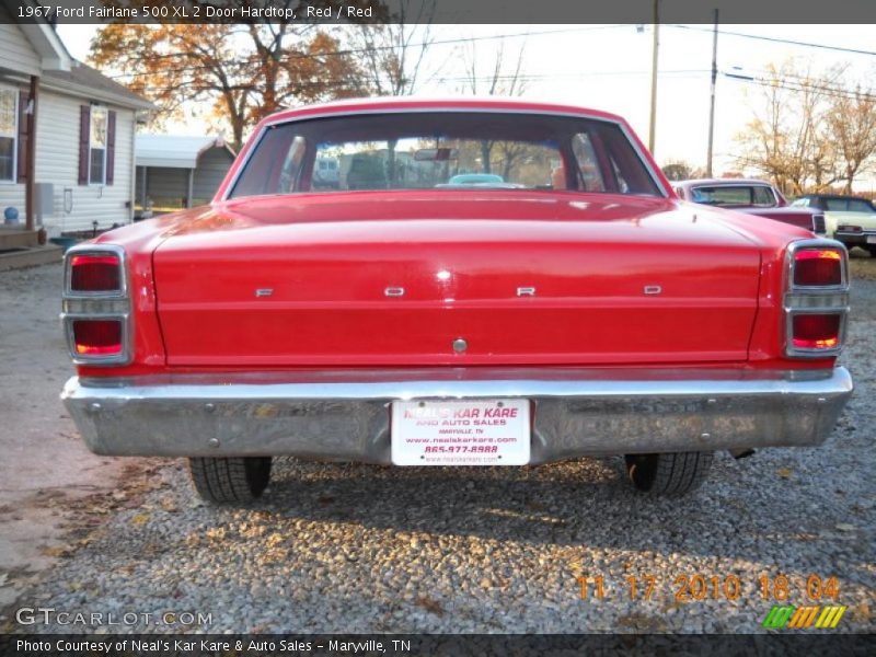 Red / Red 1967 Ford Fairlane 500 XL 2 Door Hardtop