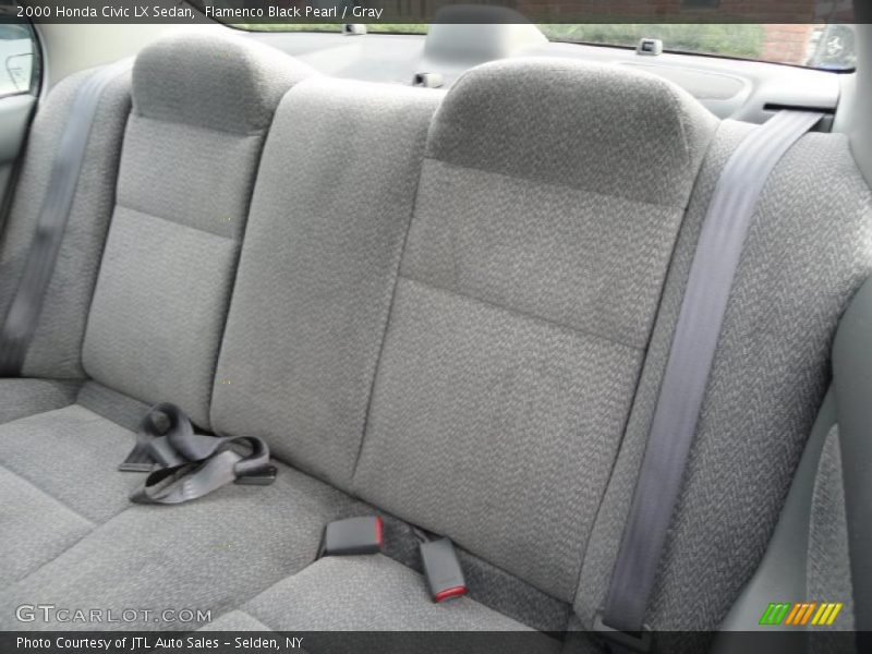 Flamenco Black Pearl / Gray 2000 Honda Civic LX Sedan