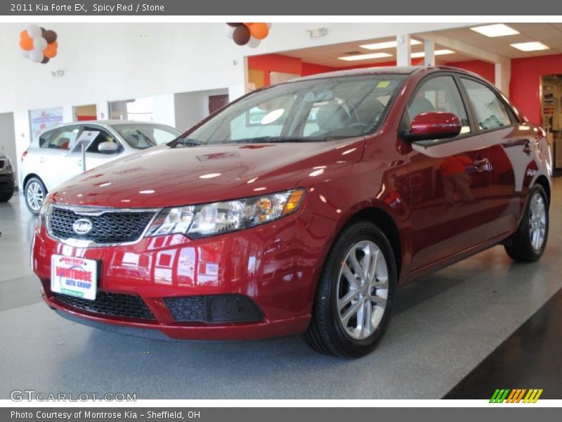 Spicy Red / Stone 2011 Kia Forte EX