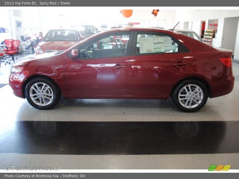 Spicy Red / Stone 2011 Kia Forte EX
