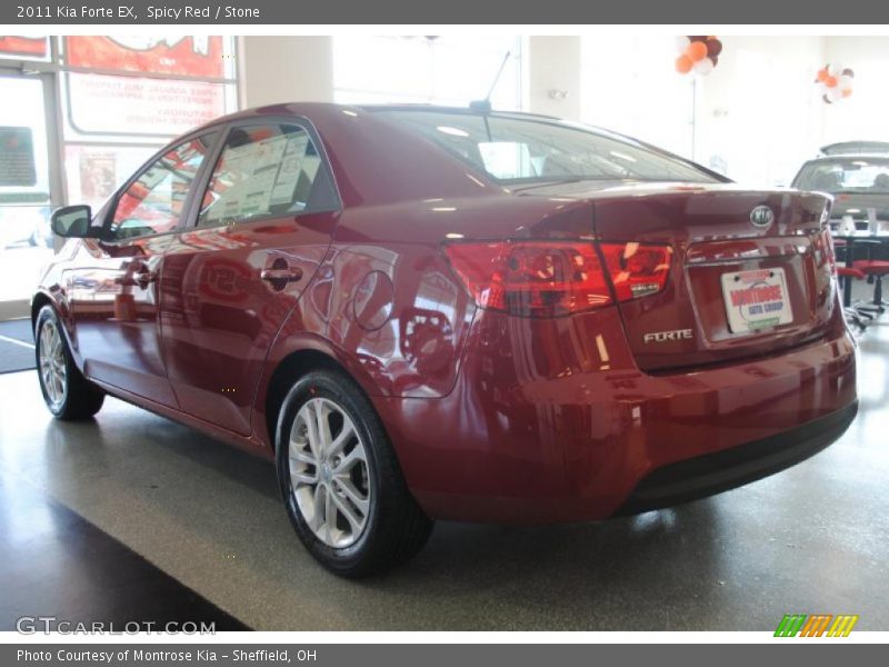 Spicy Red / Stone 2011 Kia Forte EX