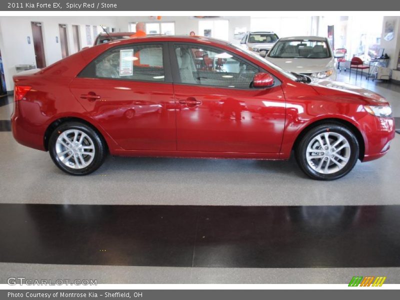 Spicy Red / Stone 2011 Kia Forte EX