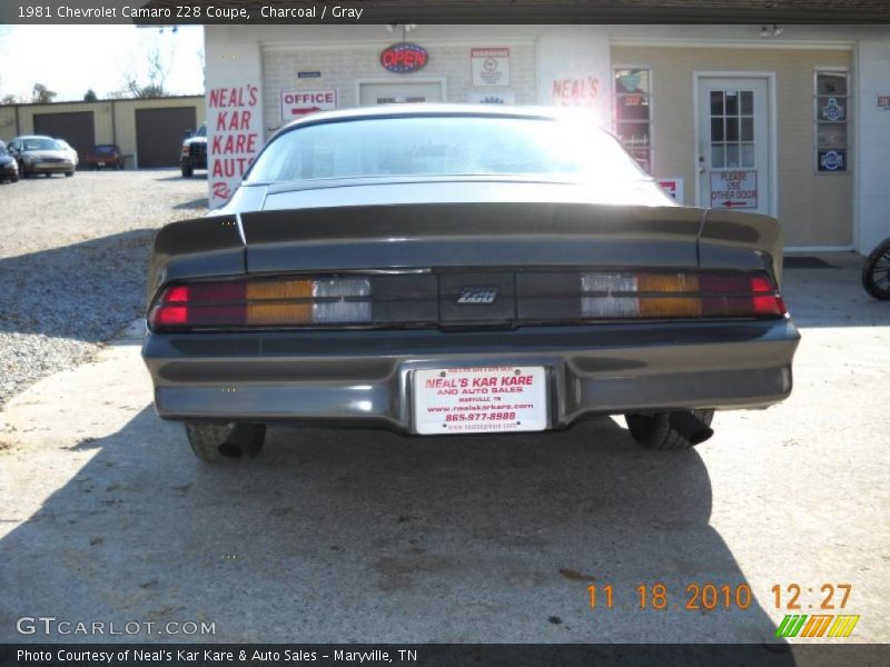 Charcoal / Gray 1981 Chevrolet Camaro Z28 Coupe