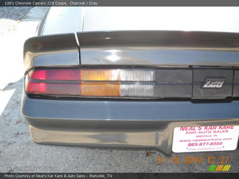 Charcoal / Gray 1981 Chevrolet Camaro Z28 Coupe