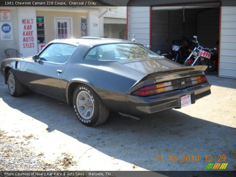 Charcoal / Gray 1981 Chevrolet Camaro Z28 Coupe