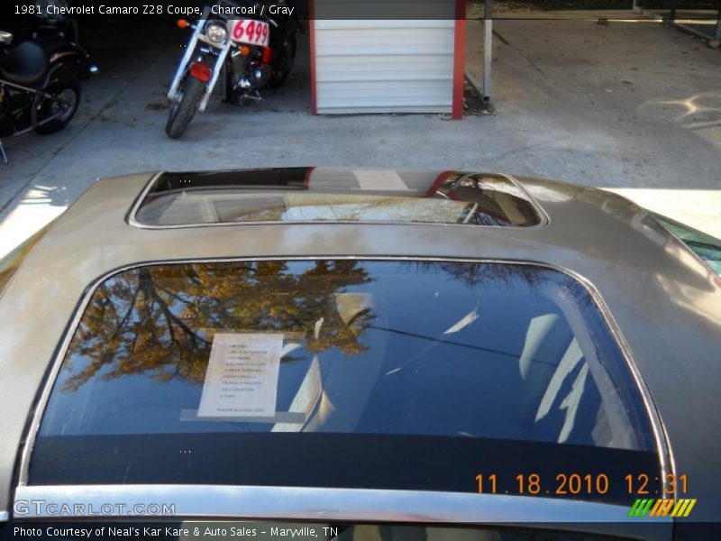 Charcoal / Gray 1981 Chevrolet Camaro Z28 Coupe