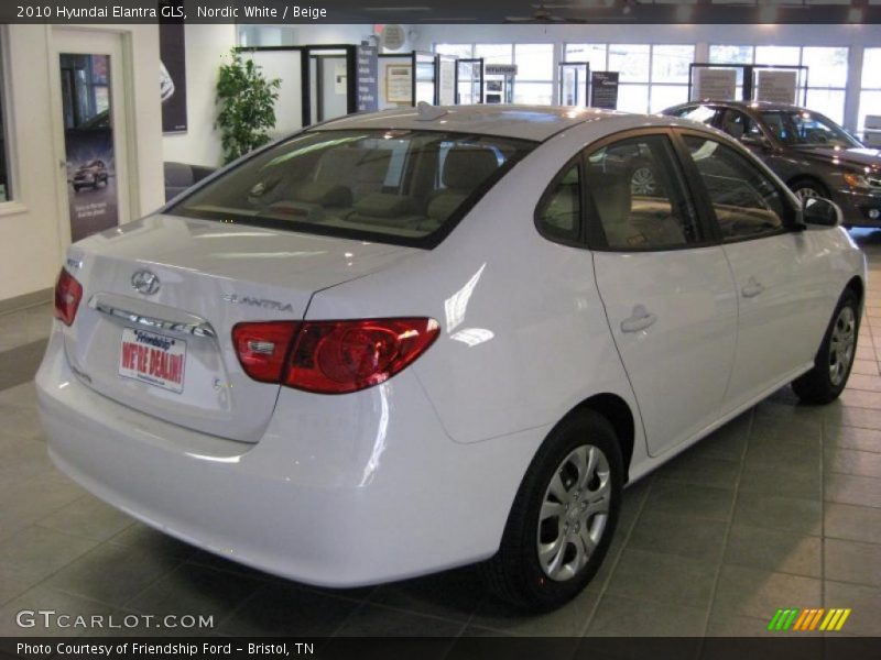 Nordic White / Beige 2010 Hyundai Elantra GLS