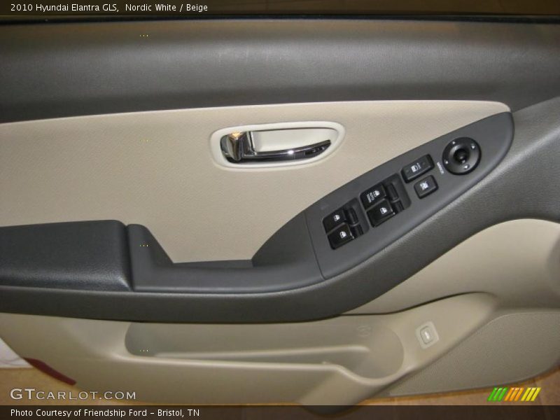 Nordic White / Beige 2010 Hyundai Elantra GLS