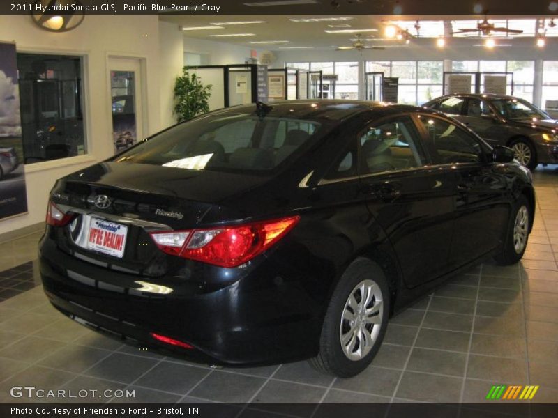 Pacific Blue Pearl / Gray 2011 Hyundai Sonata GLS