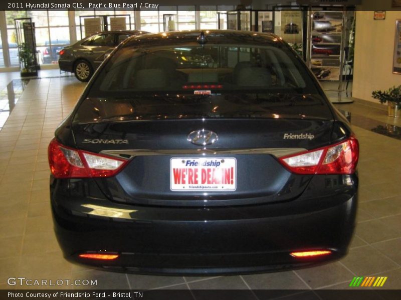 Pacific Blue Pearl / Gray 2011 Hyundai Sonata GLS