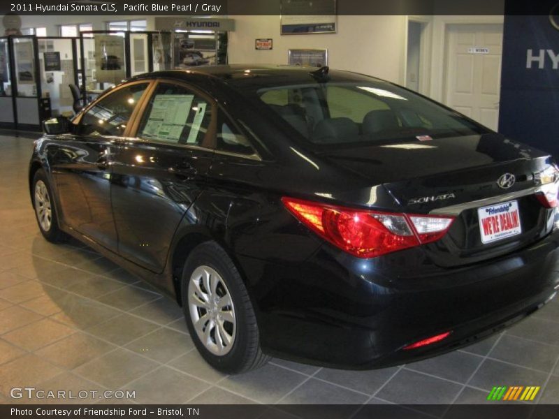 Pacific Blue Pearl / Gray 2011 Hyundai Sonata GLS