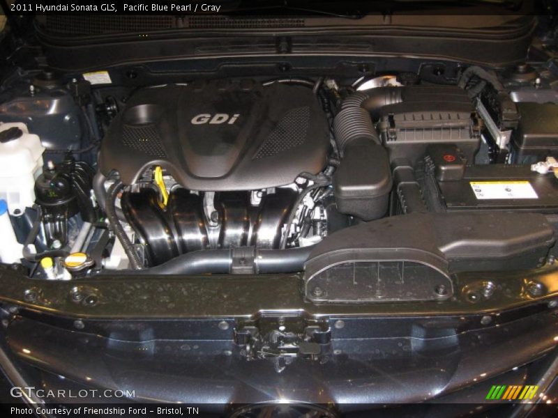 Pacific Blue Pearl / Gray 2011 Hyundai Sonata GLS