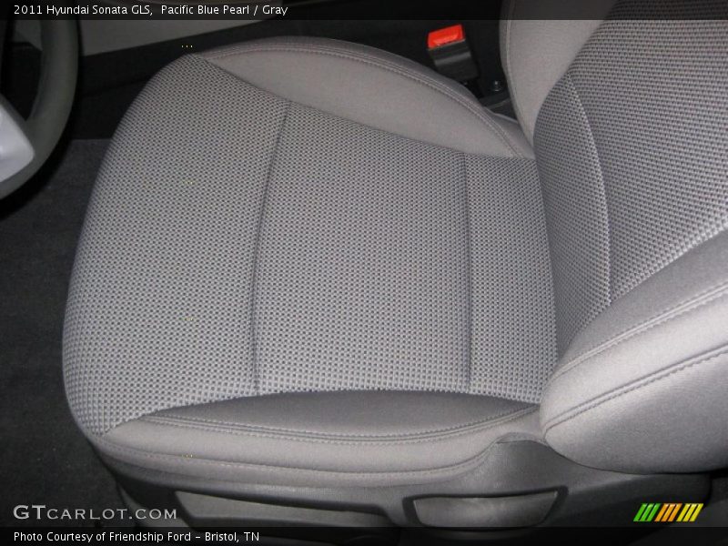 Pacific Blue Pearl / Gray 2011 Hyundai Sonata GLS
